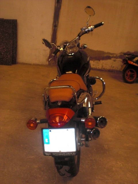 Back of Kymco Venox 250 2005 to be scrapped