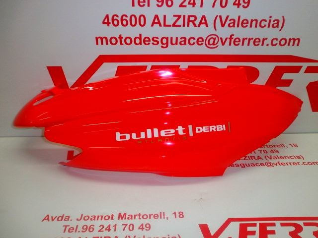 RED RIGHT SIDE COVER (WITH MALFUNCTION) DERBI ATLANTIS BULLET