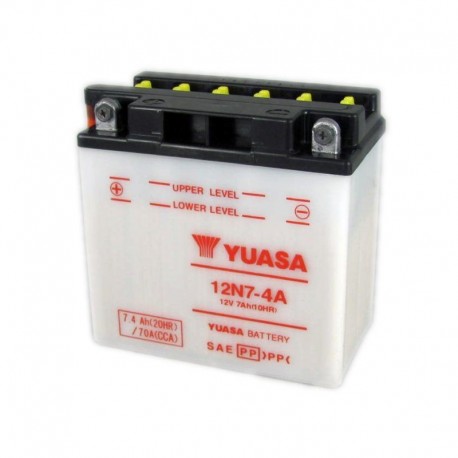 Battery for scooter or moped model 12N7-brand YUASA 12V 7Ah 4A.