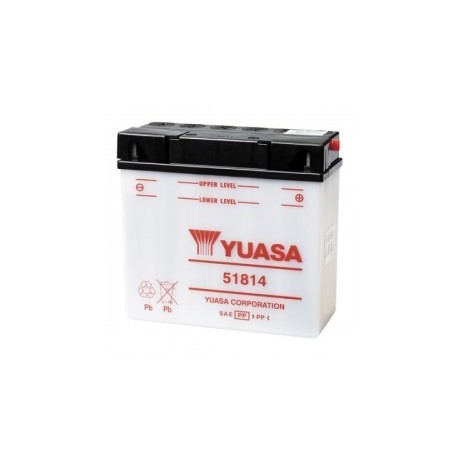 Bateria para moto o ciclomotor marca YUASA modelo 51814 de 12v 18Ah