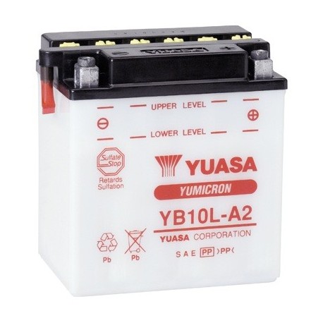 Bateria para moto o ciclomotor marca YUASA modelo YB10L-A2 de 12v 11Ah