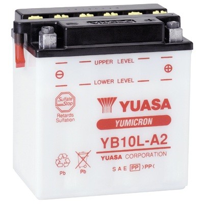 Bateria para moto o ciclomotor marca YUASA modelo YB10L-A2 de 12v 11Ah