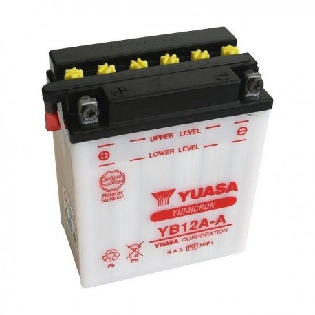 Battery for scooter or moped model brand YUASA 12V 12Ah YB12A-A.