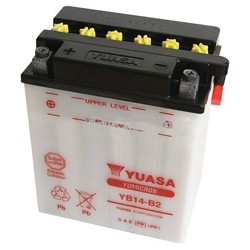 Bateria para moto o ciclomotor marca YUASA modelo YB14-B2 de 12v 14Ah