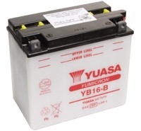 Bateria para moto o ciclomotor marca YUASA modelo YB16-B de 12v 19Ah