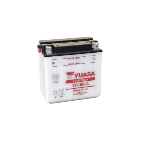 Bateria para moto o ciclomotor marca YUASA modelo YB16B-A de 12v 16Ah