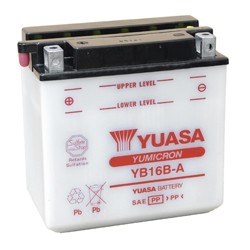 Bateria para moto o ciclomotor marca YUASA modelo YB16B-A de 12v 16Ah