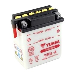 Bateria para moto o ciclomotor marca YUASA modelo YB3L-A de 12v 3Ah