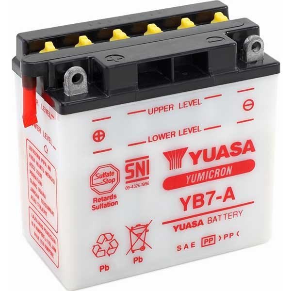 Battery for scooter or moped model YB7Ade brand YUASA 12V 8AH.