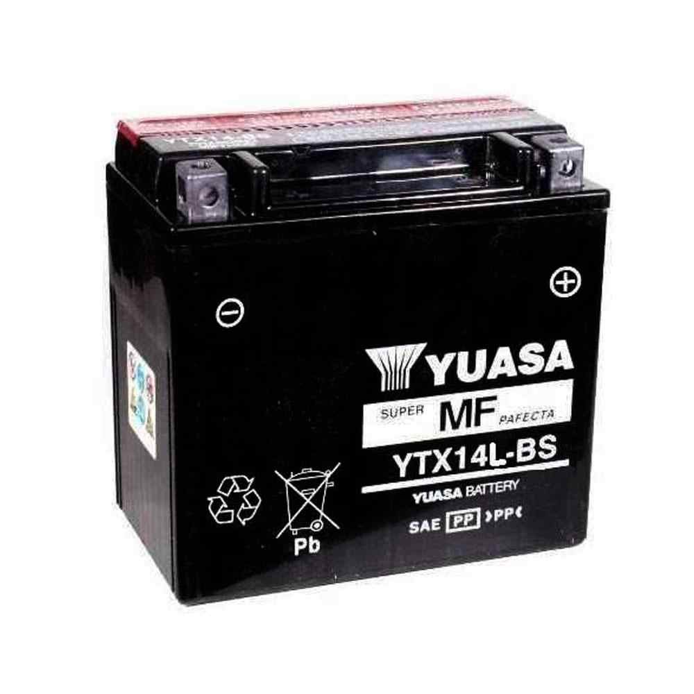 Bateria para moto o ciclomotor marca YUASA modelo YTX14L-BS de 12v 12Ah