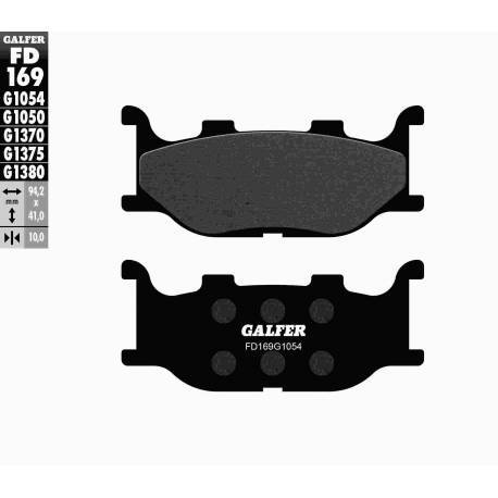 BRAKE PAD SET GALFER FD169-G1054