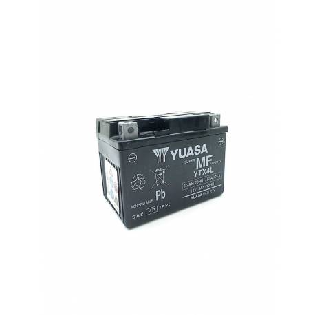 Battery for scooter or moped brand YUASA model BSDE YTX4L-12v 3Ah.